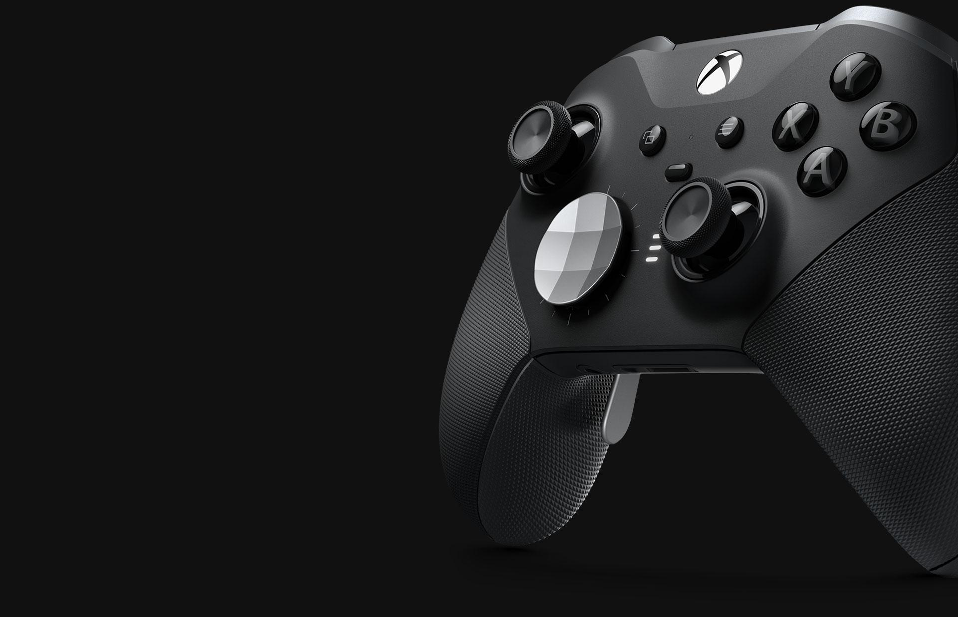 Close up angled view of the Xbox Elite Wireless controller series 2