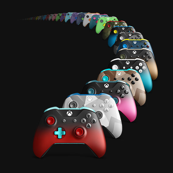 An Array of Xbox Design Lab Controllers